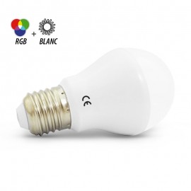 BULB LED 60mm RGB + Blanc 5.5W E27